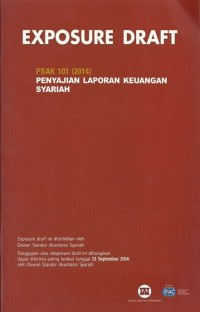 Exposure Draft PSAK 101 (2014) Penyajian laporan keuangan syariah