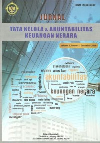 Jurnal Tata Kelola & Akuntabilitas Keaungan Negara Volume 2,Nomor 2, Desember 2016