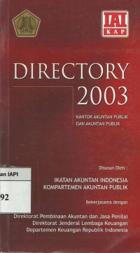 Directory 2003 Kantor akuntan publik dan akuntan publik
