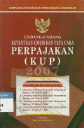 Undang-undang ketentuan dan tata cara perpajakan (KUP) 2007