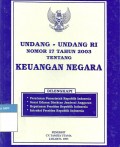 Undang-undang RI nomor 17 tahun 2003 tentang keuangan negara