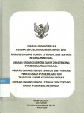 Undang-undang dasar negara republik Indonesia 1945 : Undang-undang nomor 17 tahun 2003 tentang keuangan negara Undang-undang nomor 1 tahun 2004 tentang perbendaharan negara Undang-undang nomor 15 tahun 2004 tentang pemeriksaan pengelolaan tanggung jawab keuangan negara Undang-undang nomor 15 tahun 2004 tentang badan pemeriksaan negara