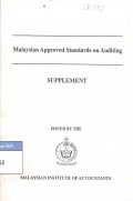 Malaysian approved standards on auditing