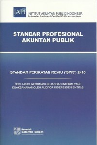 Standar Profesional Akuntan Publik : Standar perikatan revieu (