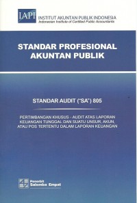 Standar Profesional Akuntan Publik : Standar audit (