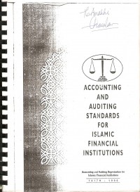 Accounting and auditing standards for islamic financial institutions 1417H-1996