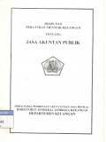 Himpunan peraturan meneteri keuangan tentang jasa akuntan publik